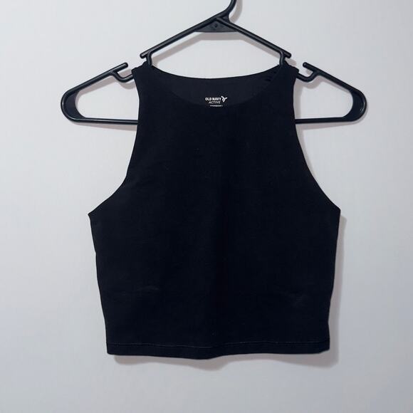 old navy black athletic crop top women's size small - Picture 1 of 3